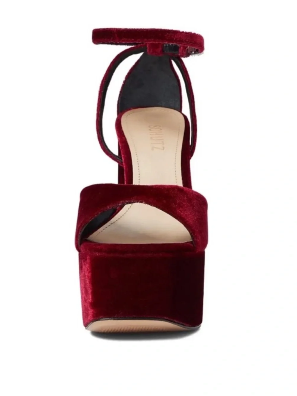 Anthropology Schutz Aryia platform size 8.5 cottagecore y2k whimsical red velvet